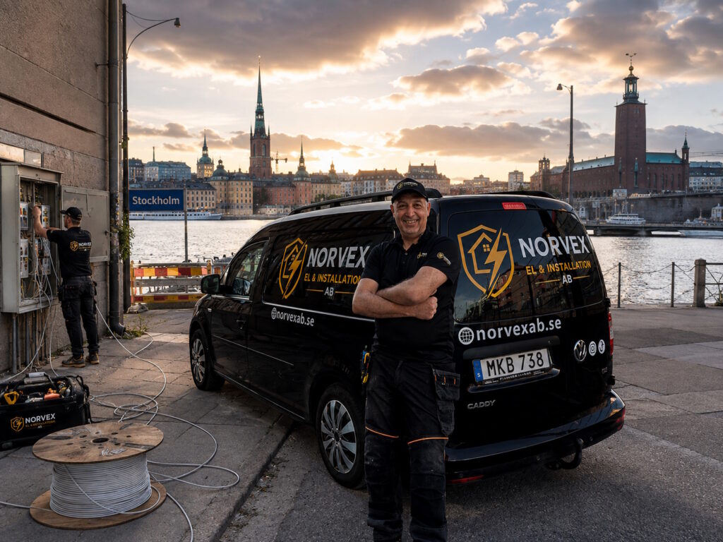 Elinstallation i bostad i Stockholm